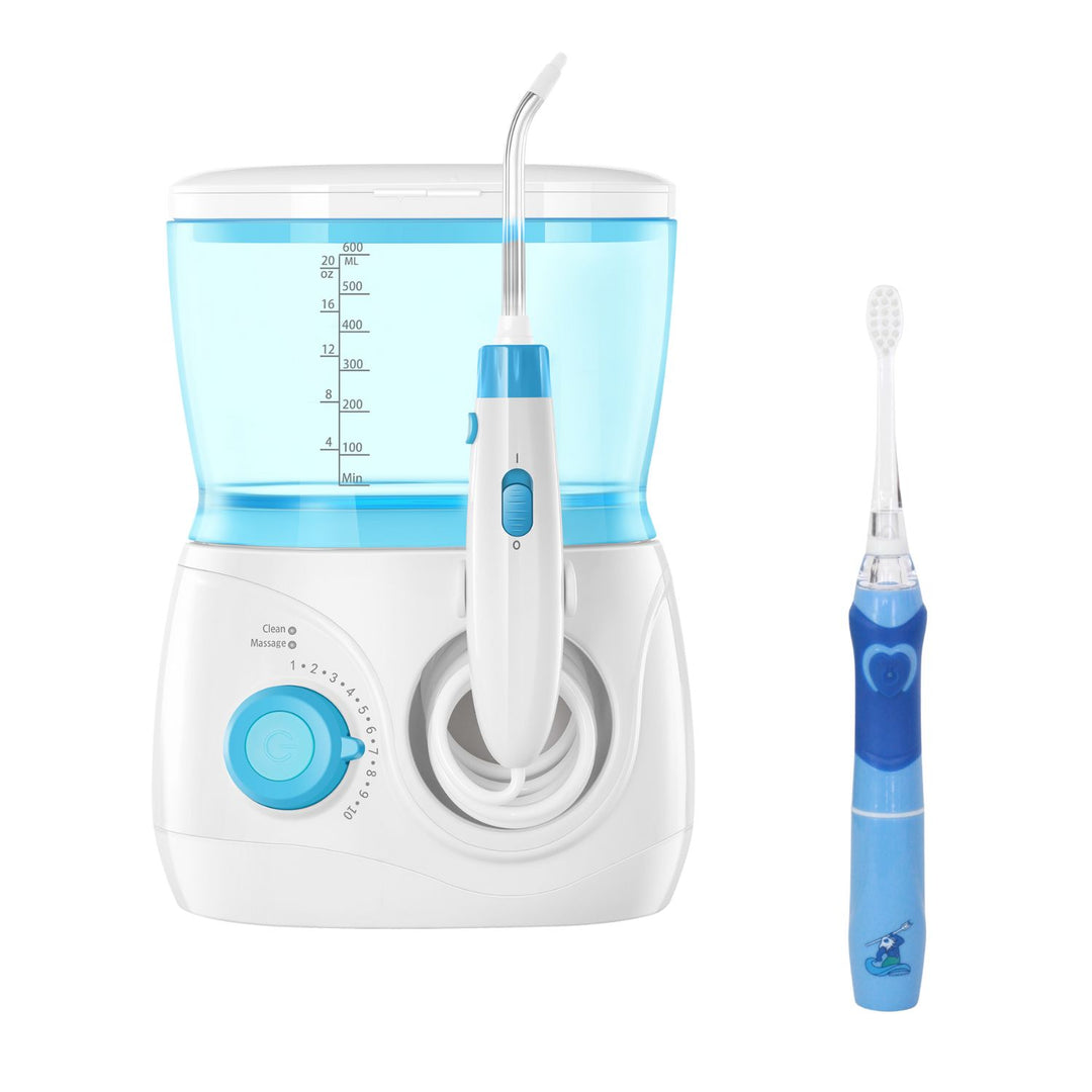 Children's Countertop Water Flosser + Toothbrush Bundle