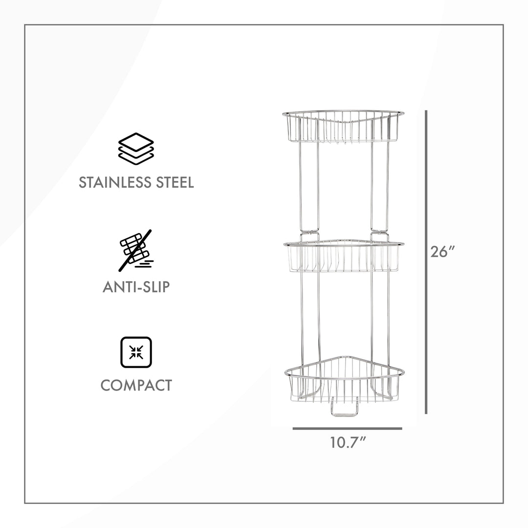 ToiletTree Stainless Steel Floor Shower Caddy