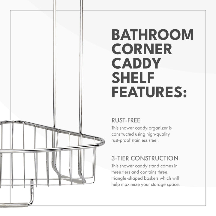 ToiletTree Stainless Steel Floor Shower Caddy