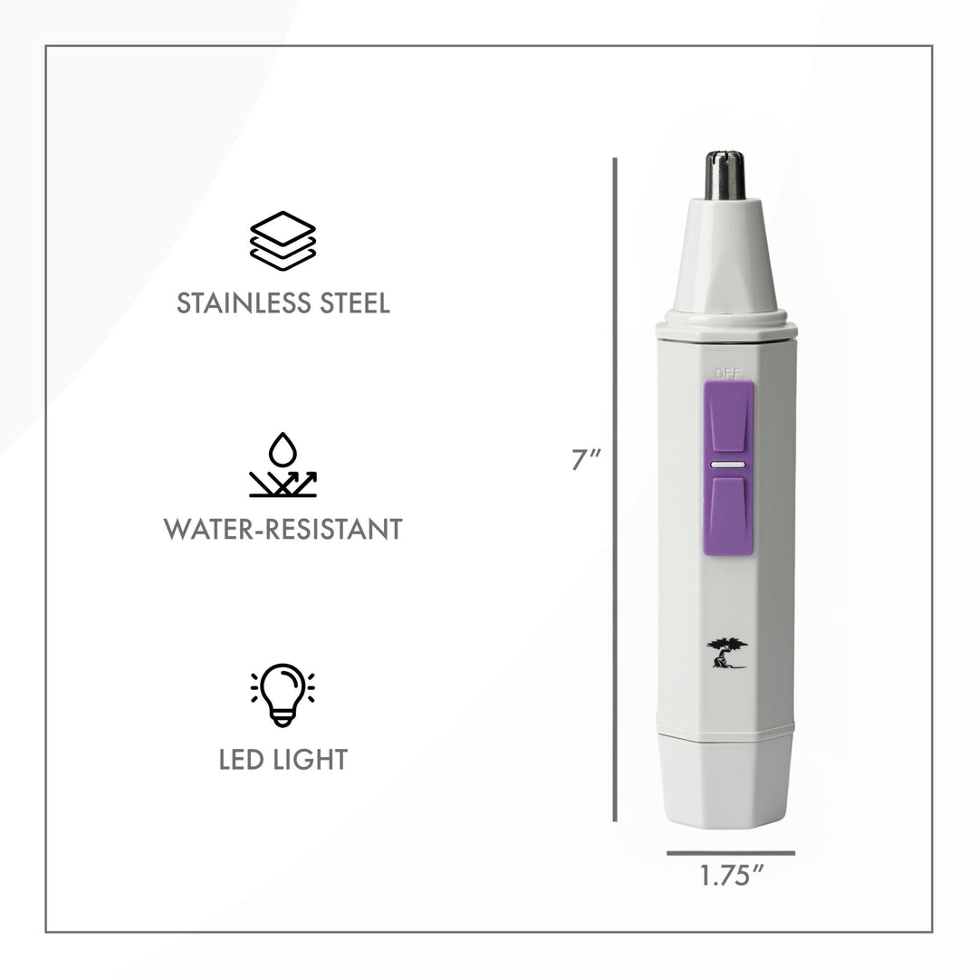 ToiletTree Womens Nose Hair Trimmer with LED Light