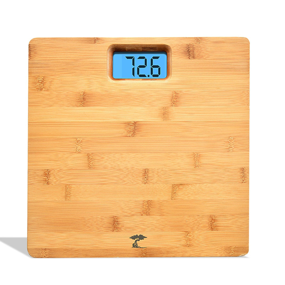 Bamboo Bathroom Scale with Backlight - ToiletTree Products-