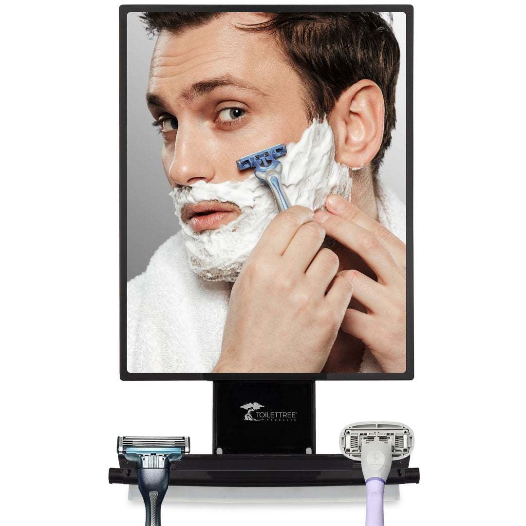 Tall Fogless Shower Mirror - Black