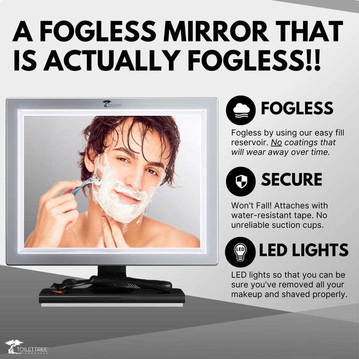 Deluxe Fogless Shower Mirror