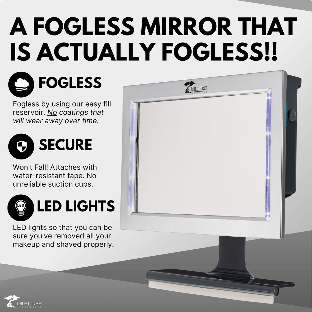 Fogless Shower Mirror with LED Light