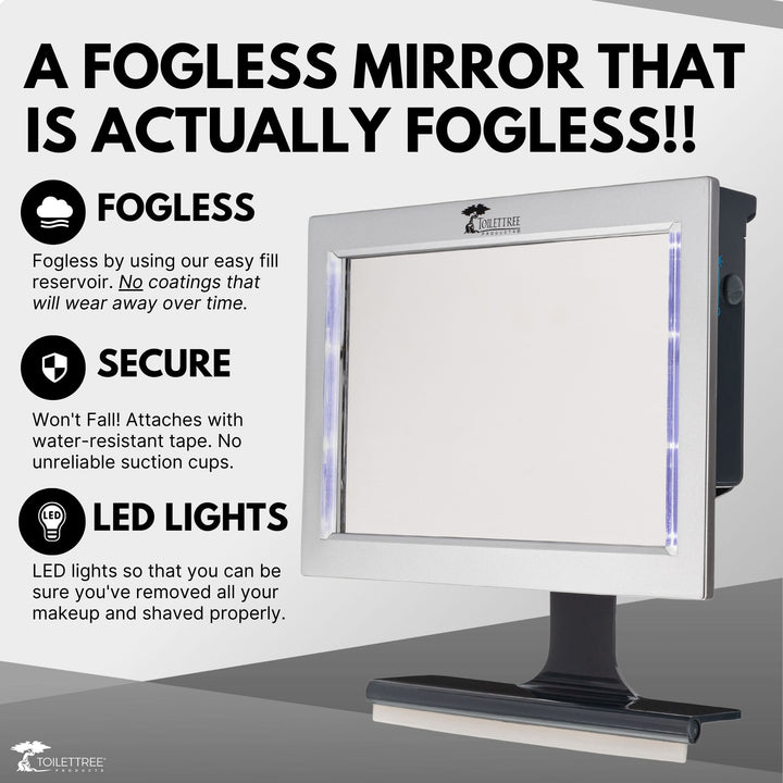 Fogless Shower Mirror with LED Light