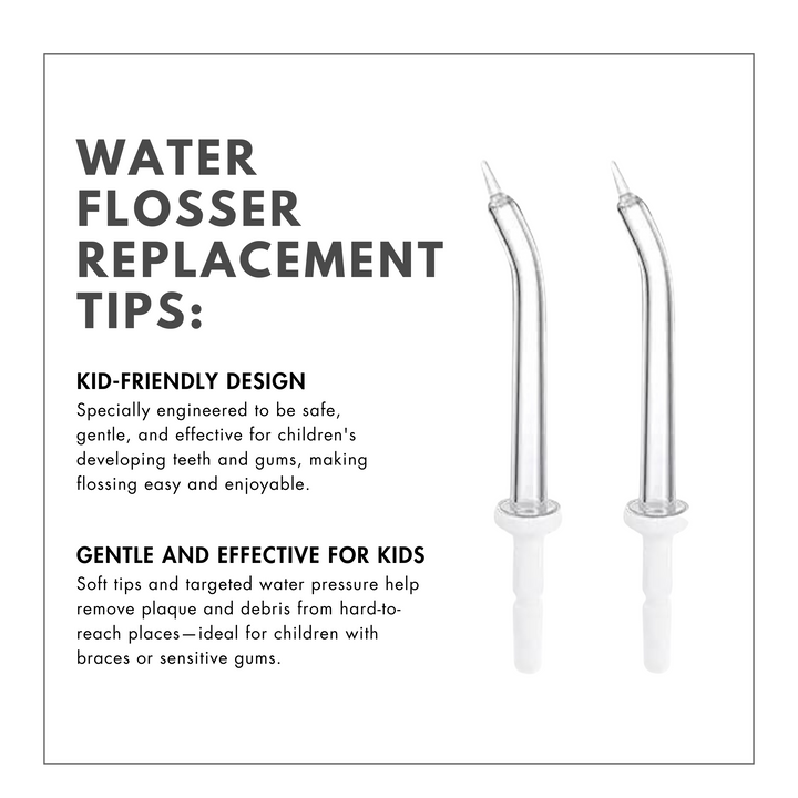 Children's Water Flosser Replacement Tips - 2 Pack