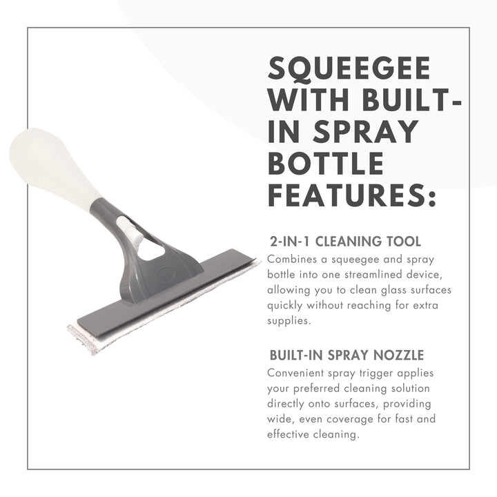 Squeegee with Built-In Spray Bottle