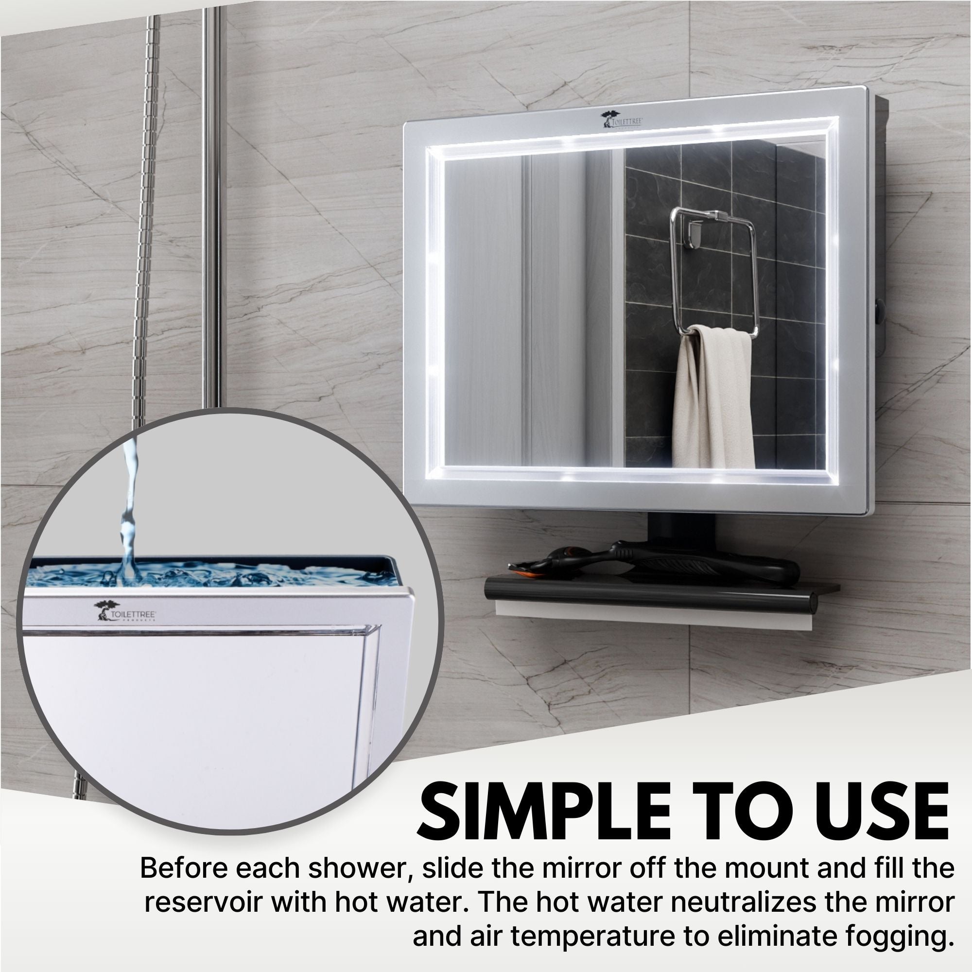 Seven Dwarfs Photo Shower 美顔器 Deluxe Fogless Shower Mirror – ToiletTree Products