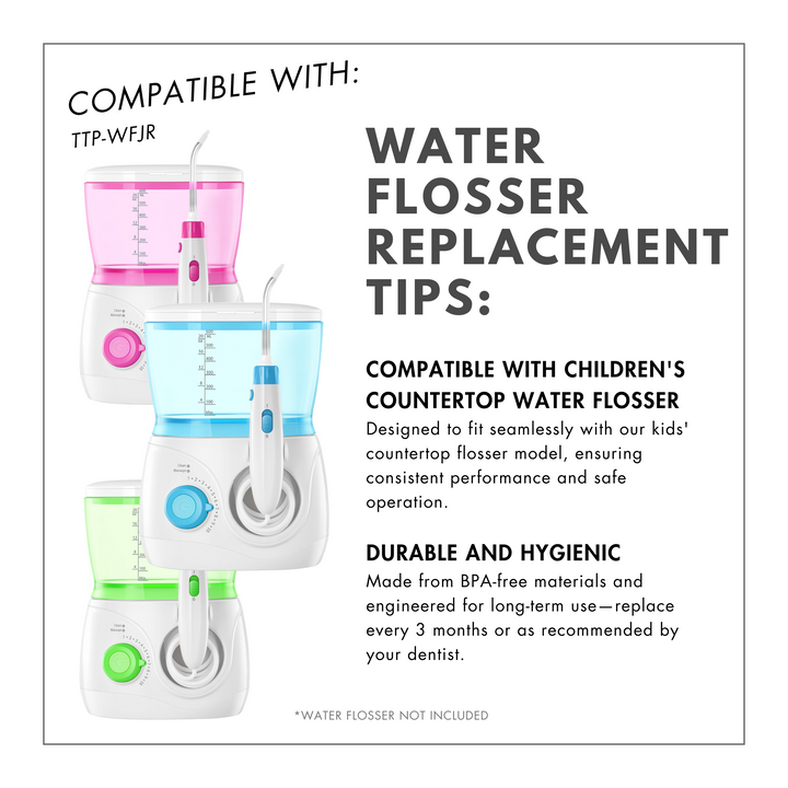 Children's Water Flosser Replacement Tips - 2 Pack