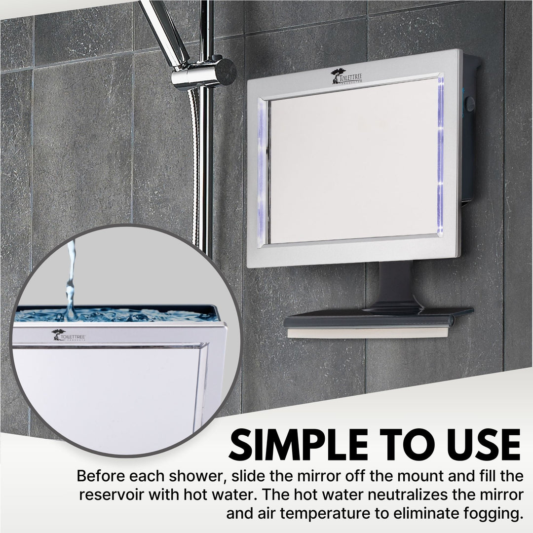 Fogless Shower Mirror with LED Light