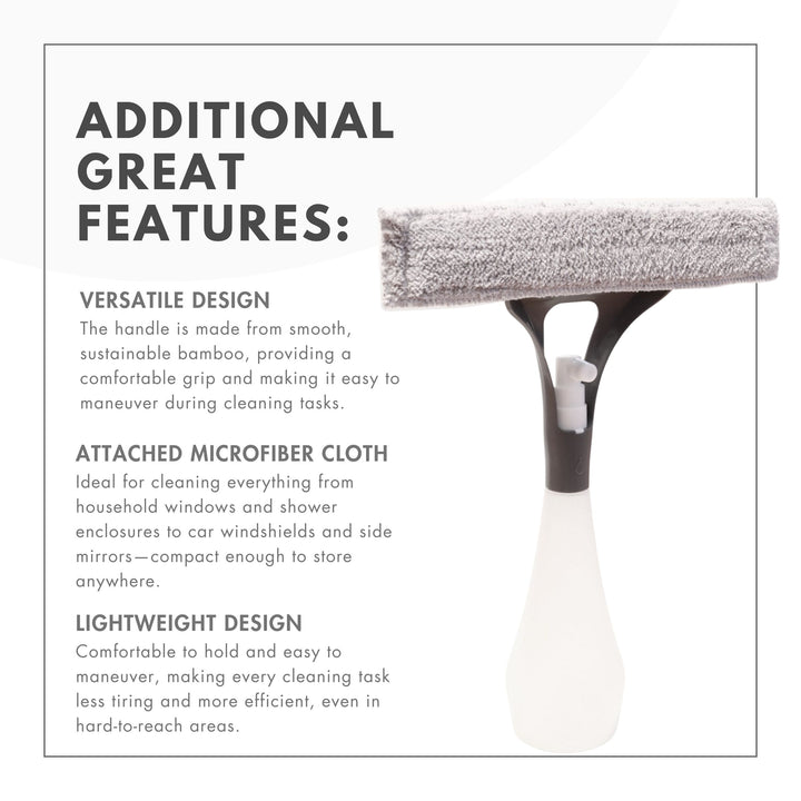 Squeegee with Built-In Spray Bottle