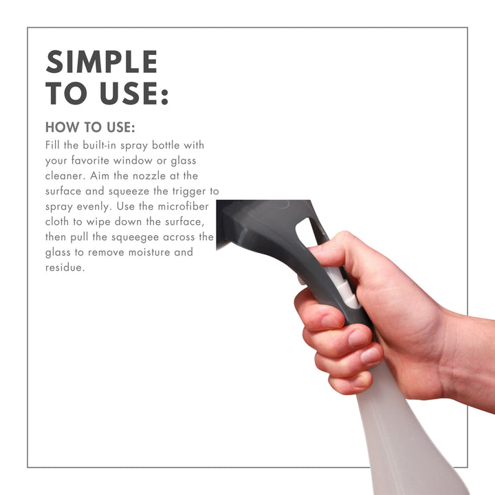 Squeegee with Built-In Spray Bottle