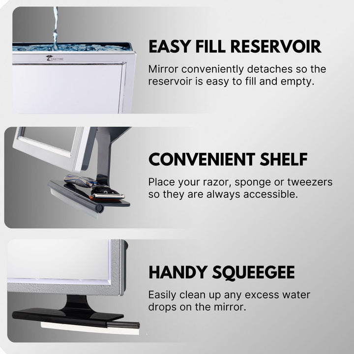 Deluxe Fogless Shower Mirror