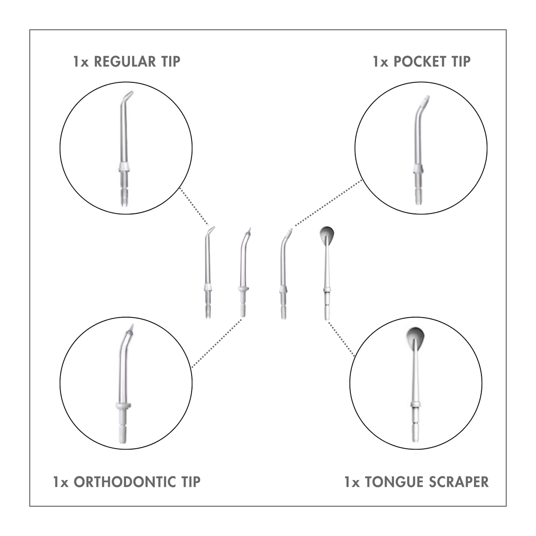Children's Water Flosser Replacement Tips - 4 Pack