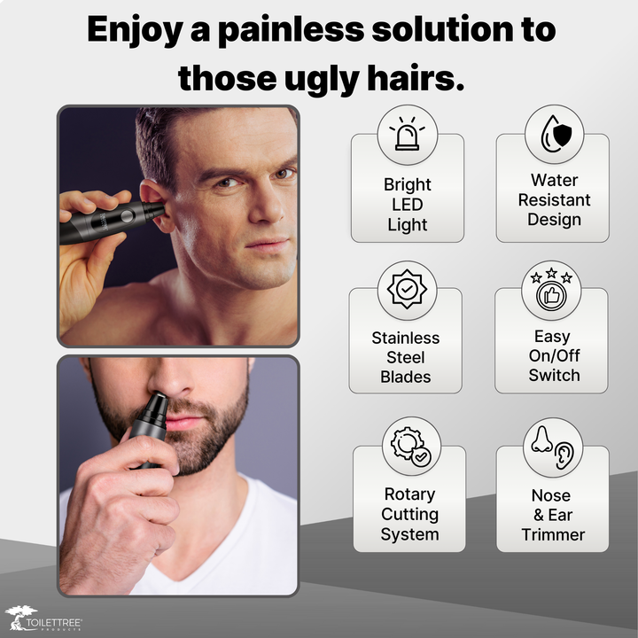 Nose Hair Trimmer - Rubber Grip