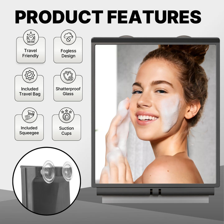 Fogless Shower Mirror - Travel