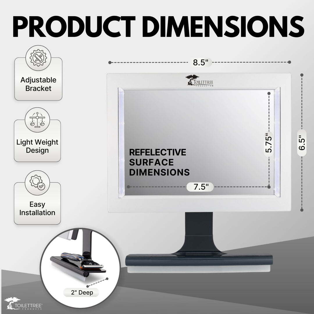 Fogless Shower Mirror with LED Light