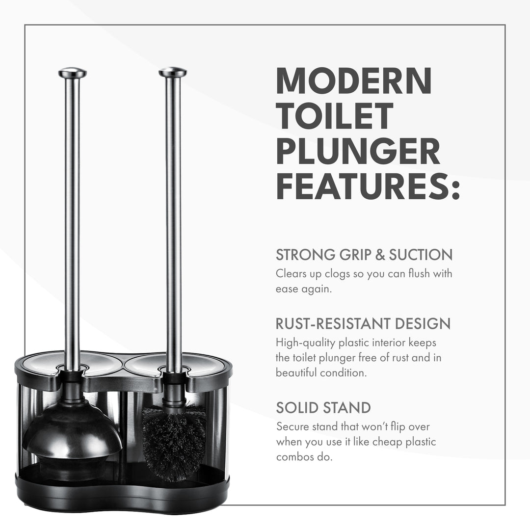 Toilet Brush and Plunger Combo