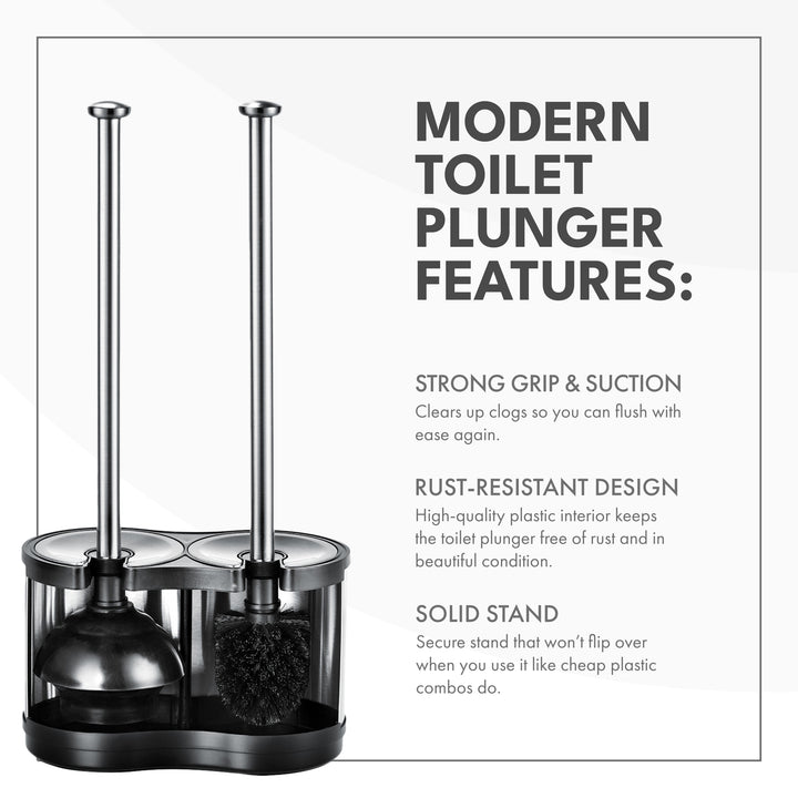 Toilet Brush and Plunger Combo