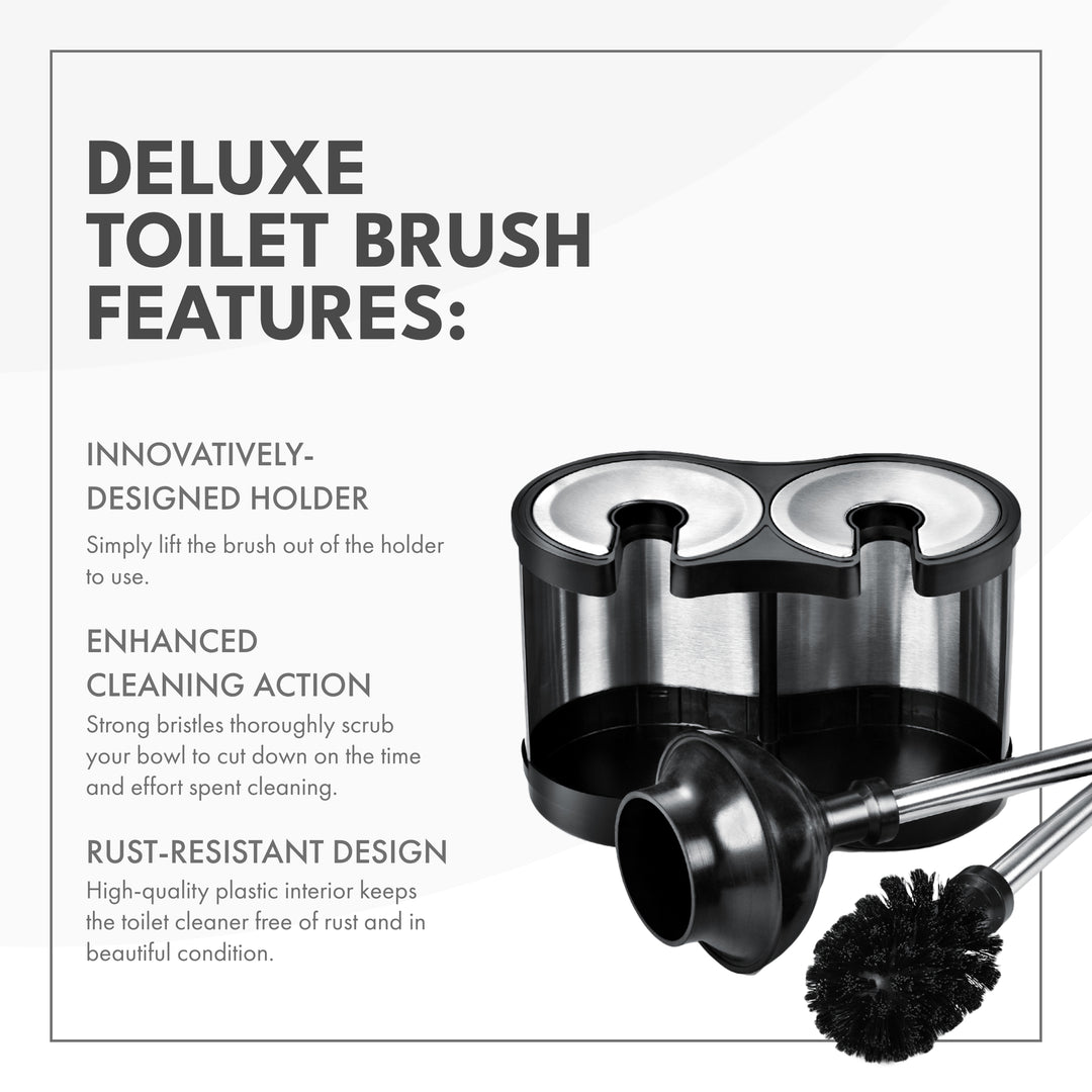 Toilet Brush and Plunger Combo