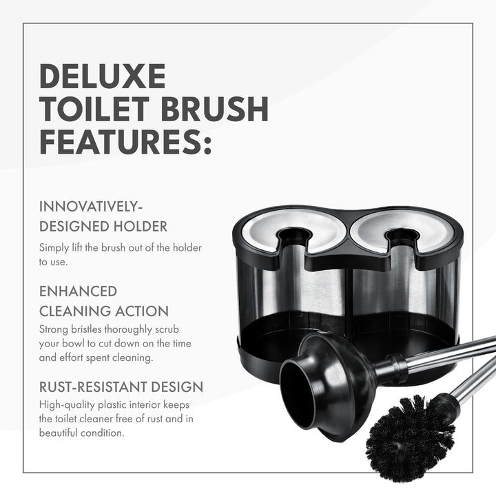 Toilet Brush and Plunger Combo