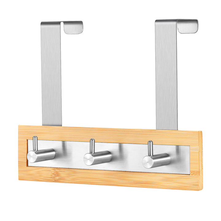 Bamboo Over-the-Door Towel Rack