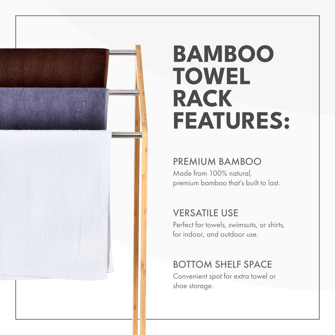 ToiletTree Bamboo Towel Rack Holder