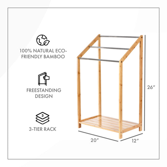 Bamboo Towel Rack Holder – ToiletTree Products