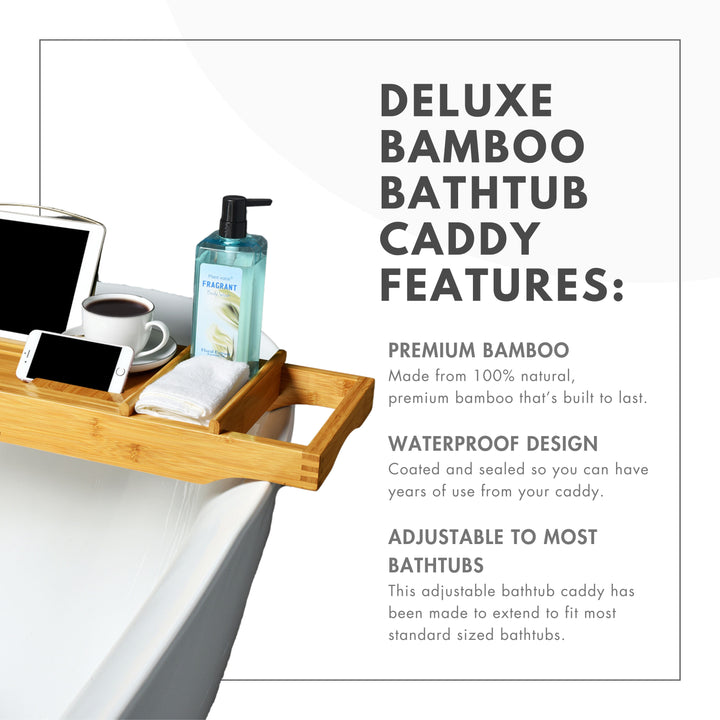 ToiletTree Deluxe Bamboo Bathtub Caddy