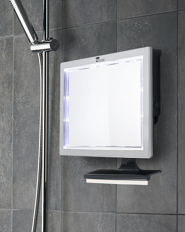 ToiletTree Deluxe Fogless Shower Mirror with LED Light