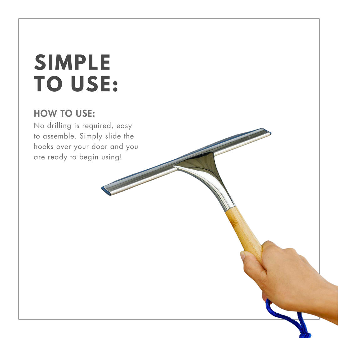 ToiletTree Products Stainless Steel + Bamboo Squeegee