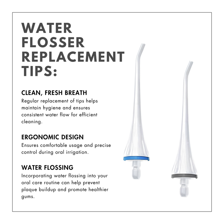 ToiletTree Water Flosser Replacement Tips - 2 Pack