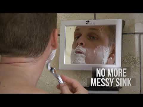 Fogless Shower Mirror with Squeegee