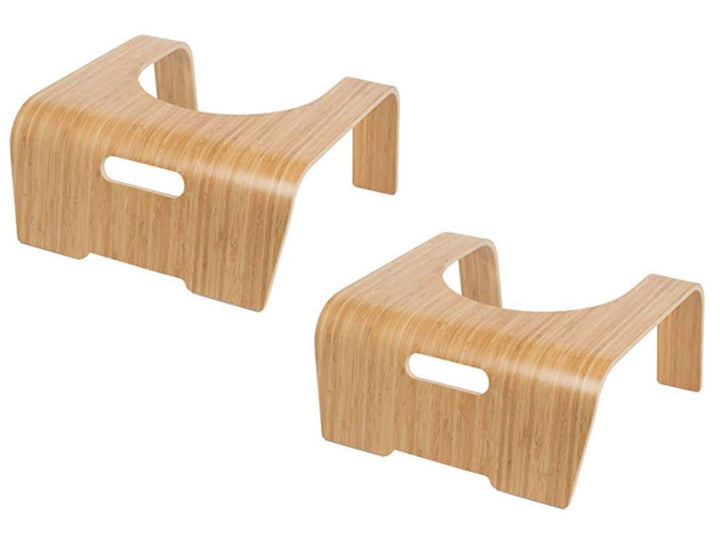 Bamboo Toilet Stool - ToiletTree Products- 2 Pack