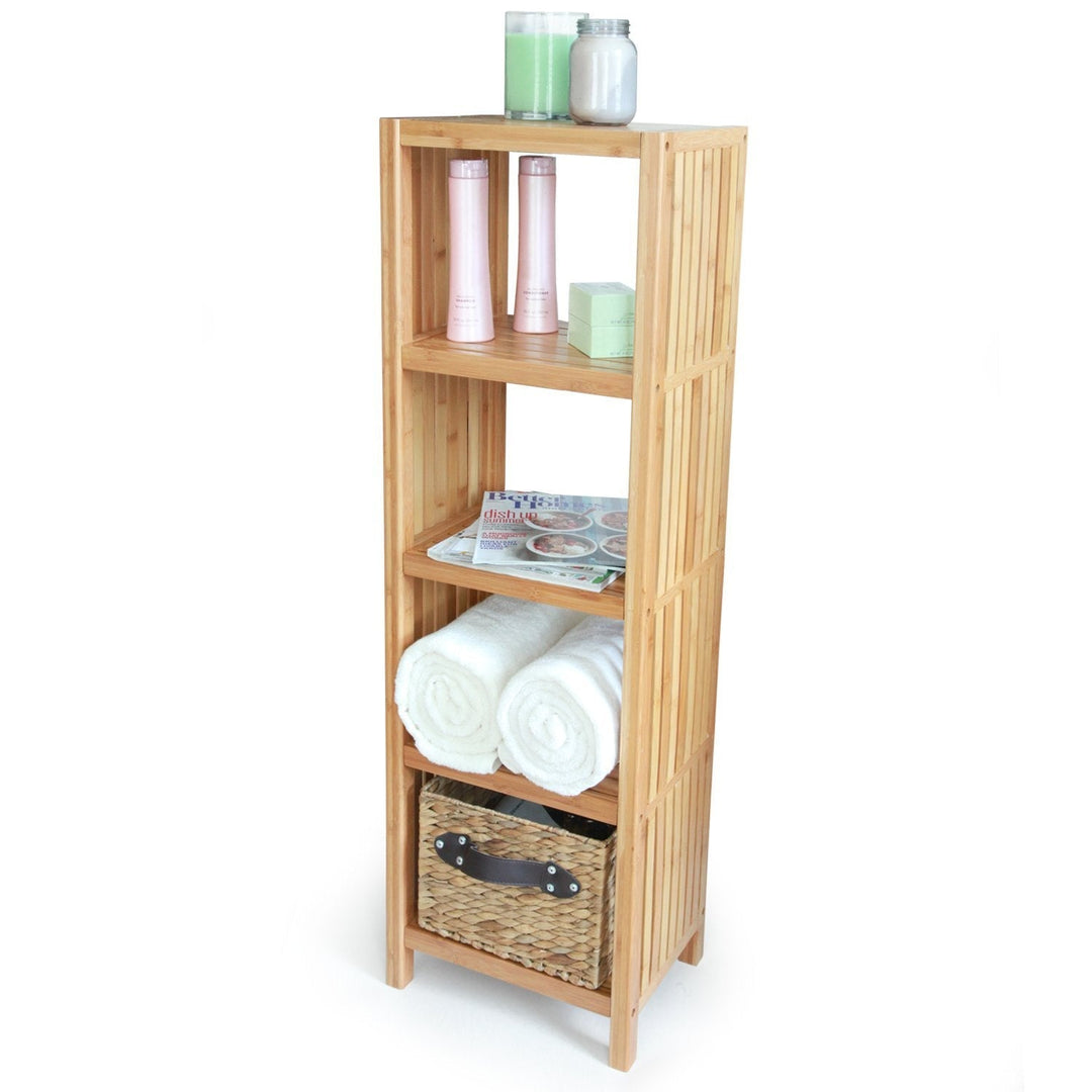 ToiletTree 5-Tier Shelf Bamboo Freestanding Organizing Shelf - Available with 4 or 5 Shelves