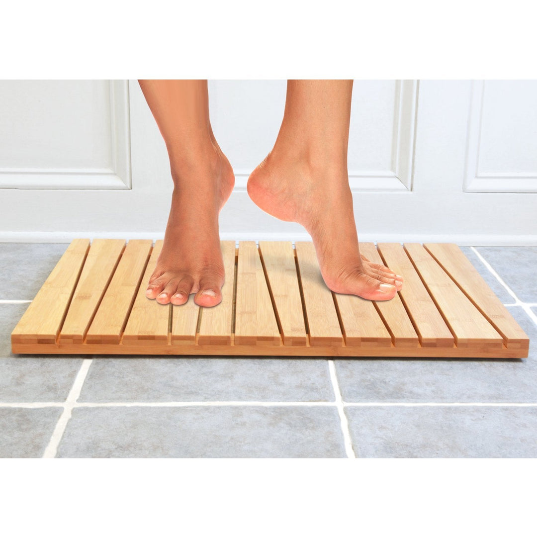 Bamboo Deluxe Shower Floor and Bath Mat - ToiletTree Products-