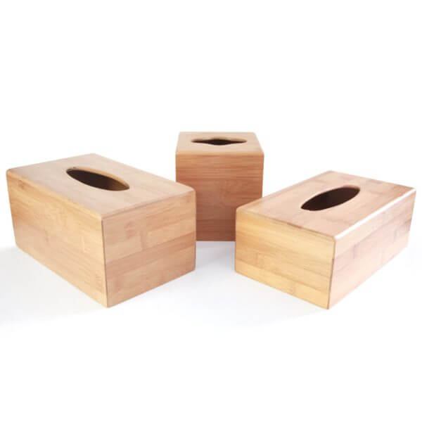 Bamboo Tissue Box Holder - ToiletTree Products-