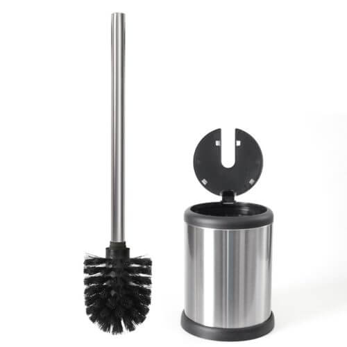 Toilet Brush with Lid - ToiletTree Products- Chrome