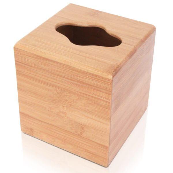 Bamboo Tissue Box Holder - ToiletTree Products- Square