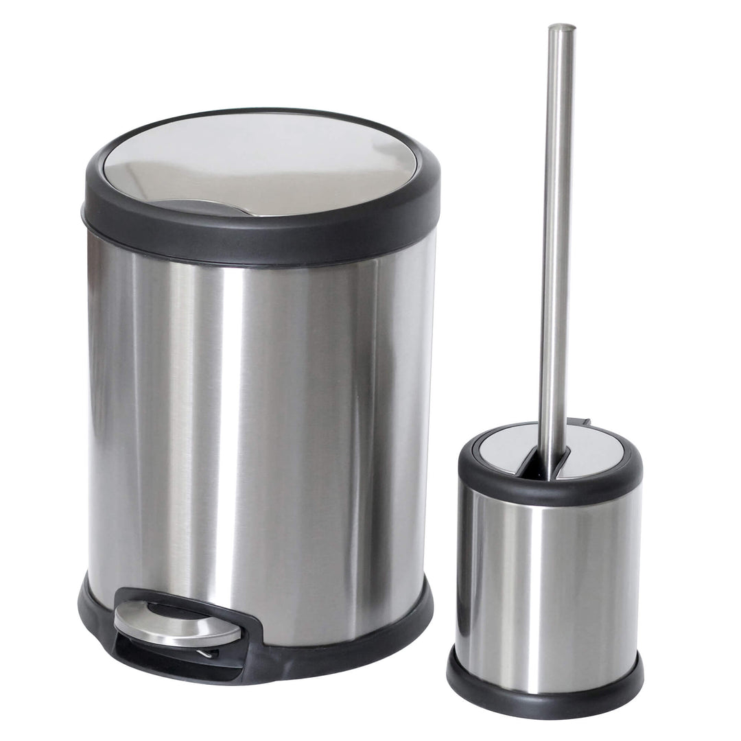 Toilet Brush with Lid and Garbage Can Combo - ToiletTree Products-