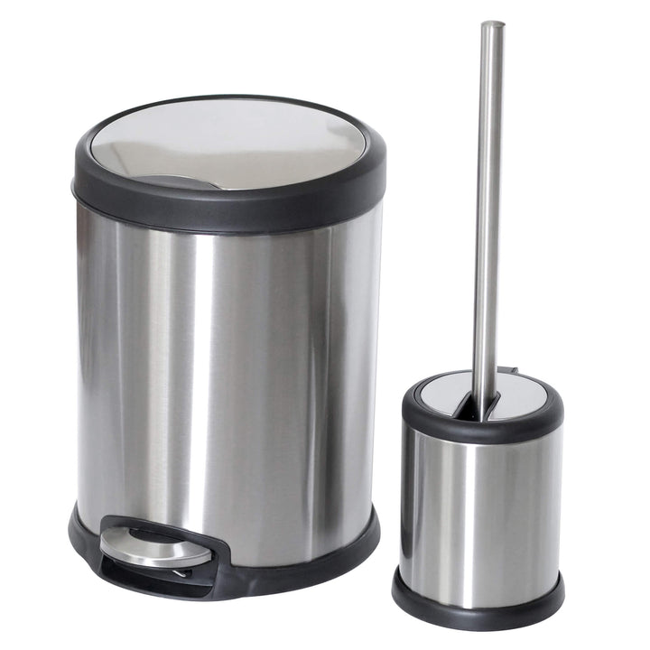 Toilet Brush with Lid and Garbage Can Combo - ToiletTree Products-