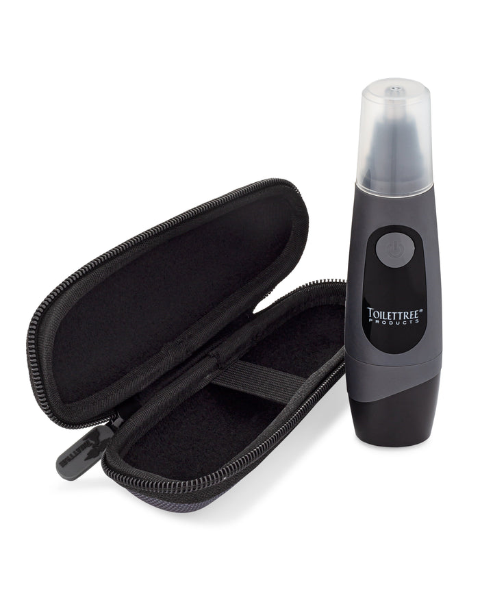 Nose Hair Trimmer with LED Light - Rubber Texture Grip - ToiletTree Products- Trimmer + Case
