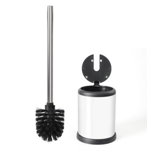 Toilet Brush with Lid - ToiletTree Products- White